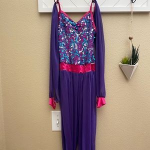 Purple and pink genie costume